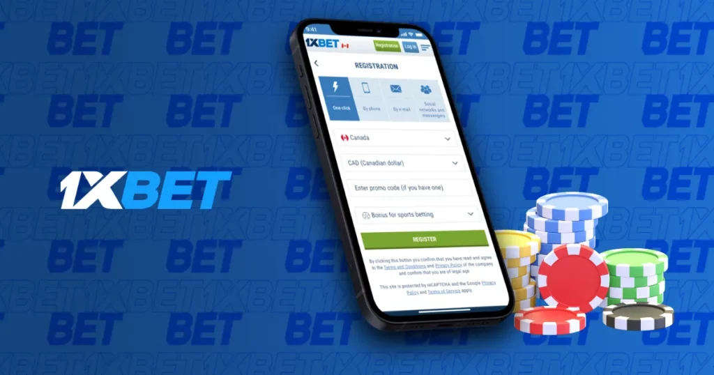 1xBet app register