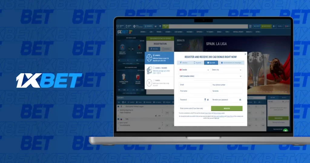 1xBet regiatration